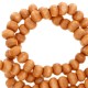 Wooden beads 6mm Nature Wood-autumn leaf brown